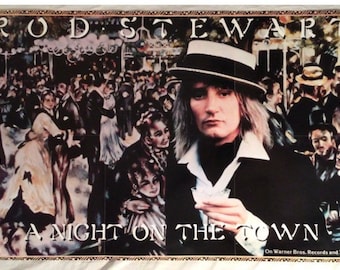 Rod Stewart 1976 Promo Poster A Night On The Town