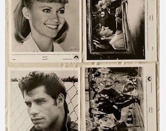 Grease 1977 Olivia Newton-John Four Press Photos John Travolta Mini Poster