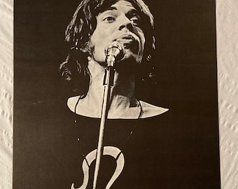 Mick Jagger Rolling Stones 1970 Poster