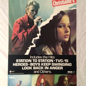 David Bowie 1982 Promo Poster Christiane F. Soundtrack New Condition