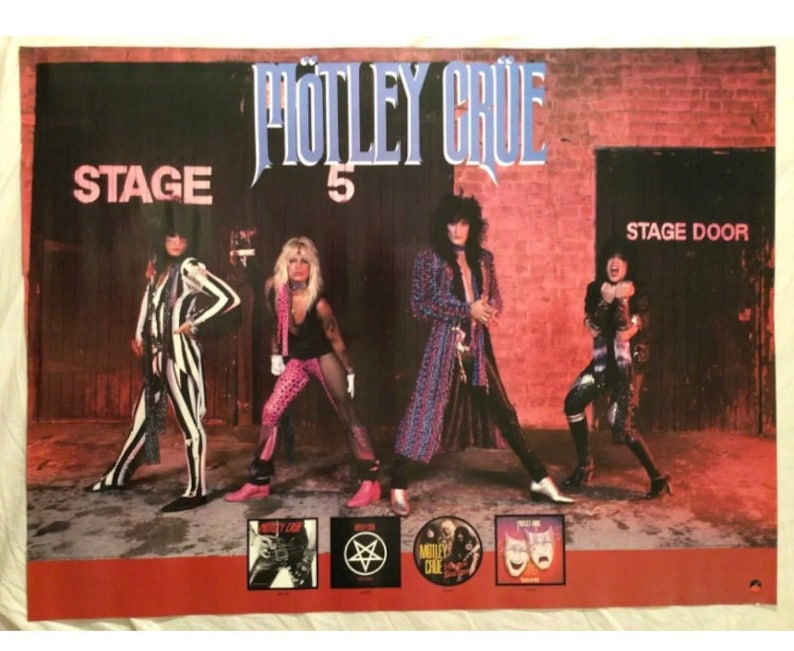 Motley Crue 1985 Promo Poster Theatre of Pain Album Catalog Etsy