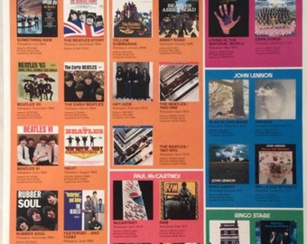 Beatles 1975 Promo Poster Album Catalog With Solo Brand New Condition