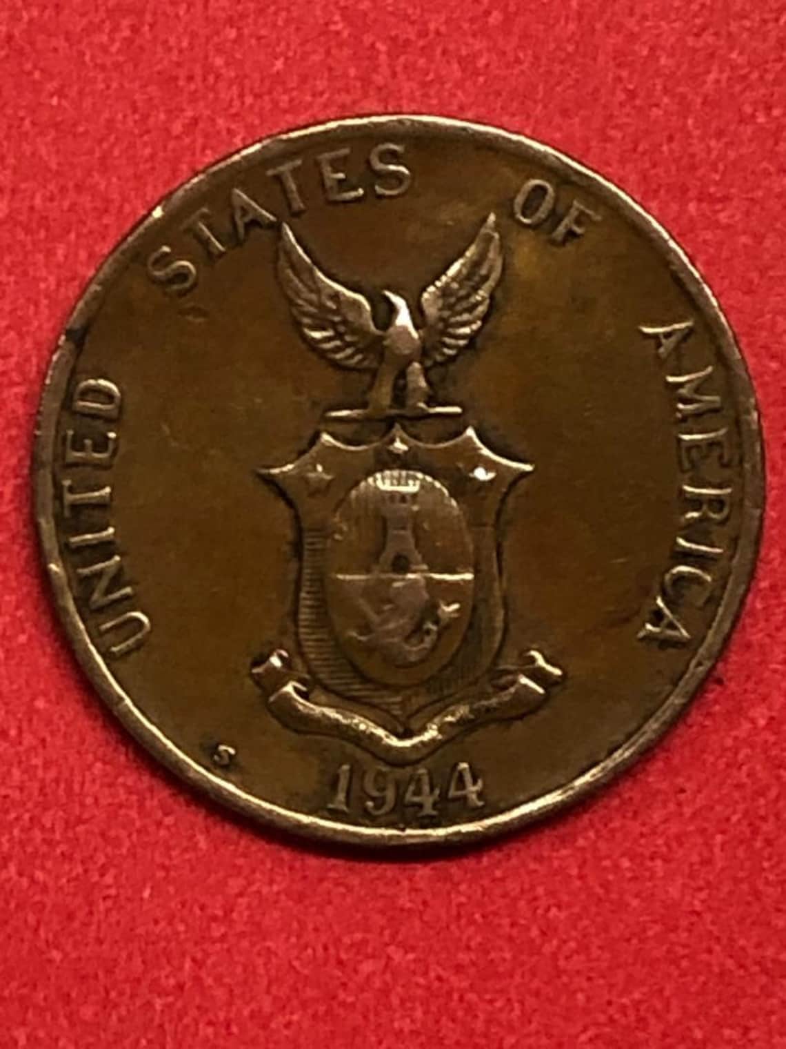1944 United States Of America One Centavo Filipinas Coin Value 1944-S One Centavo Filipinas United States of America WW II US - Etsy