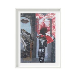 Cross Stitch Pattern The Red Veil, Art Cross Stitch Pattern, Counted Cross Stitch Pattern, Modern Cross Stitch Pattern