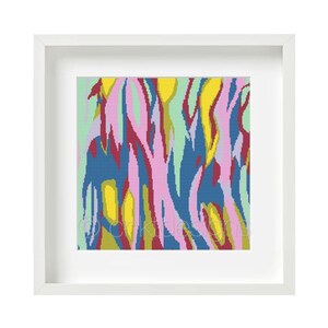 Cross Stitch Pattern Blaze, Abstract Art Cross Stitch Pattern, Counted Cross Stitch Pattern, Modern Cross Stitch Pattern