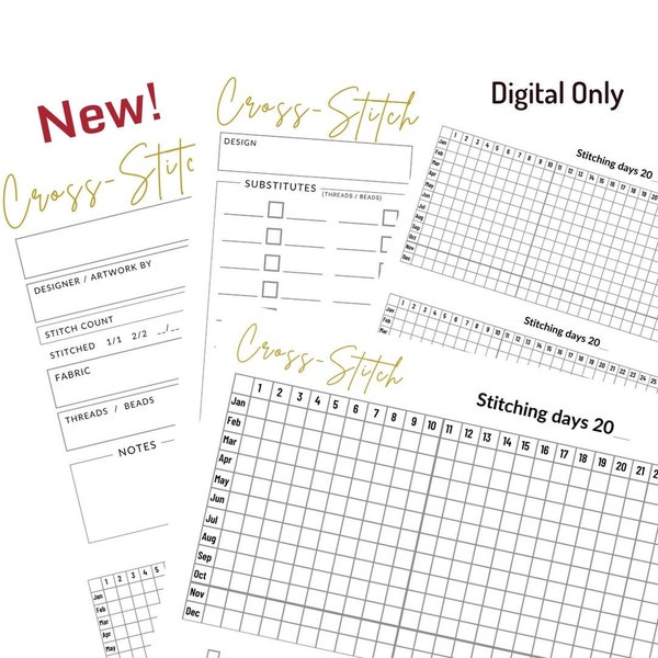 Cross Stitch Tracker Etsy