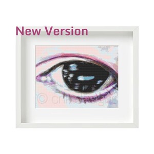 Cross Stitch Pattern Seen (revised), Art Portrait Cross Stitch Pattern, Counted Cross Stitch Pattern, Modern Cross Stitch Pattern