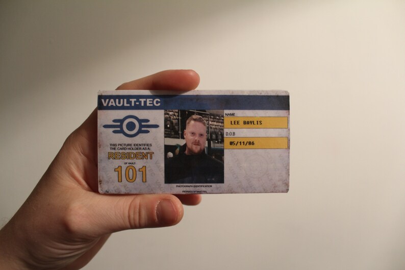 VaultTec ID card Personalised Etsy