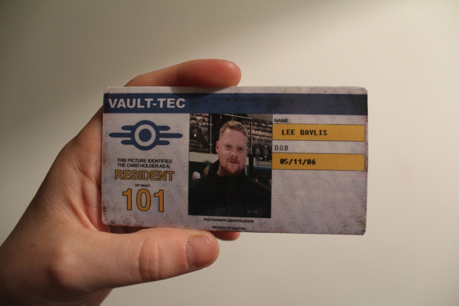 VaultTec ID card Personalised Etsy
