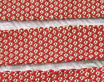 Hand-woven Band Silk PRICE Per METER Diamond Pattern /Braid / Hand Made / 4-shaft Loom Weaving Viking Reenactment/Early Medieval / LARP Loom