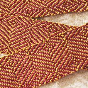 Hand-woven Band Silk PRICE Per METER Oseberg Pattern /Braid / Hand Made / 4-shaft Loom Weaving Viking Reenactment/Early Medieval / LARP image 1