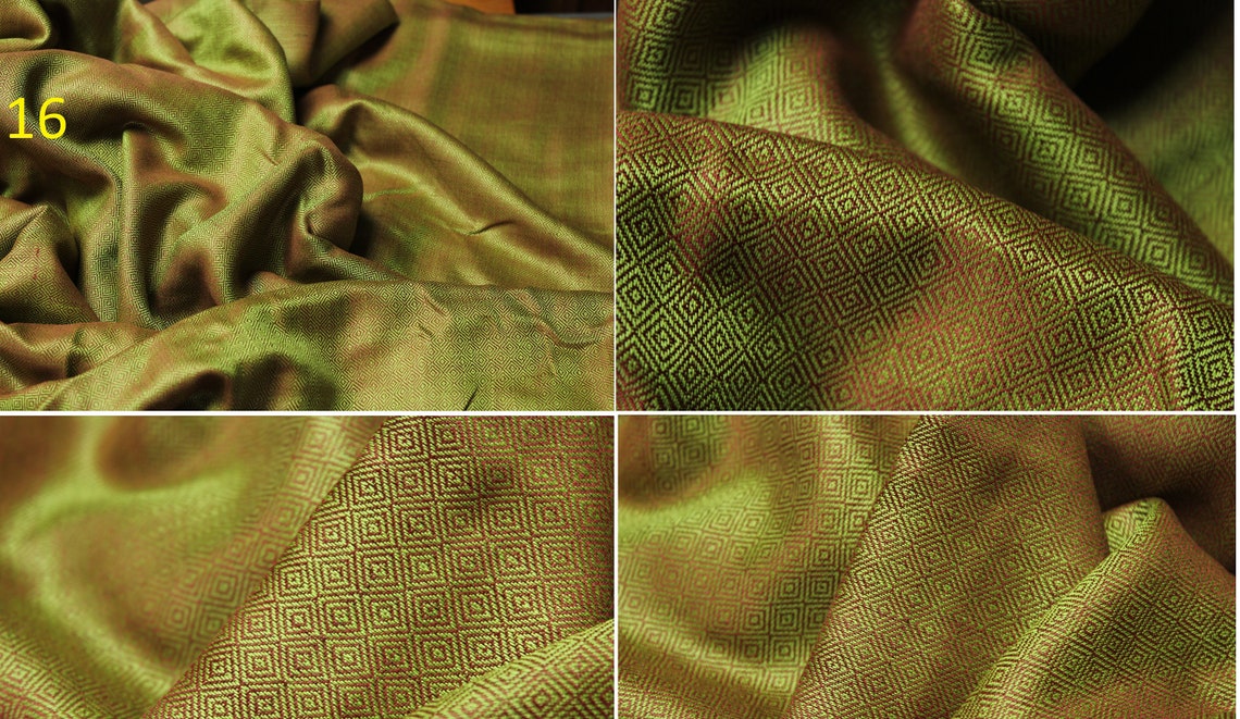 Handwoven Silk Fabric Textile 100 Silk Diamond Viking Etsy