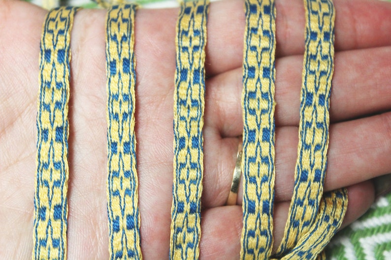 Hand-woven 100/% Silk Band 2,2 meters Braid trim Hand Made Tablet Card Weaving Loom Viking Slavs Reenactment Early Medieval LARP