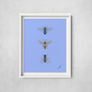 Boho Insect art print, Printable Wall Art, Bee art print, Insect Wall Art, Modern Kids Room Print, DIGITAL DOWNLOAD, naturalist print