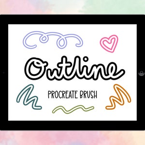Outline Procreate Brush | Digital Art Brush | Procreate Tools | Hand Lettering Brushes | Bubble Brush | Instant Download |