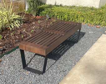 Mid-Century Modern Style Park Bench – Sleek Outdoor & Indoor Seating