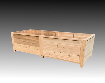 XXL Western Red Cedar Raised Garden Planter Table: 24" Deep Herb & Veggie Box