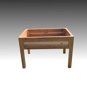 Custom Raised Planter Table – Standing Garden Box for Herbs & Veggies – Handmade Patio Planting Table