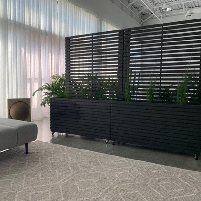 Architectural Modern Horizontal Slatted Planter With Trellis  Outdoor  Hardwood Custom - Etsy