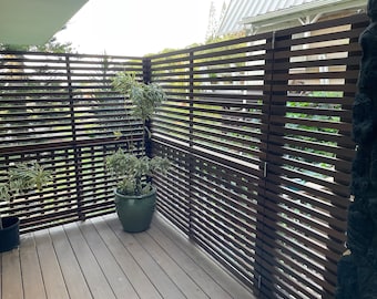 Modern Ipe Wood Privacy Trellis – Outdoor Architectural Screen