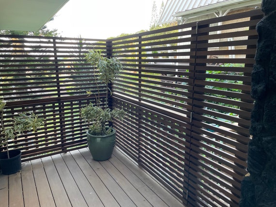 Modern Ipe Wood Privacy Trellis  Outdoor Architectural Screen - Etsy