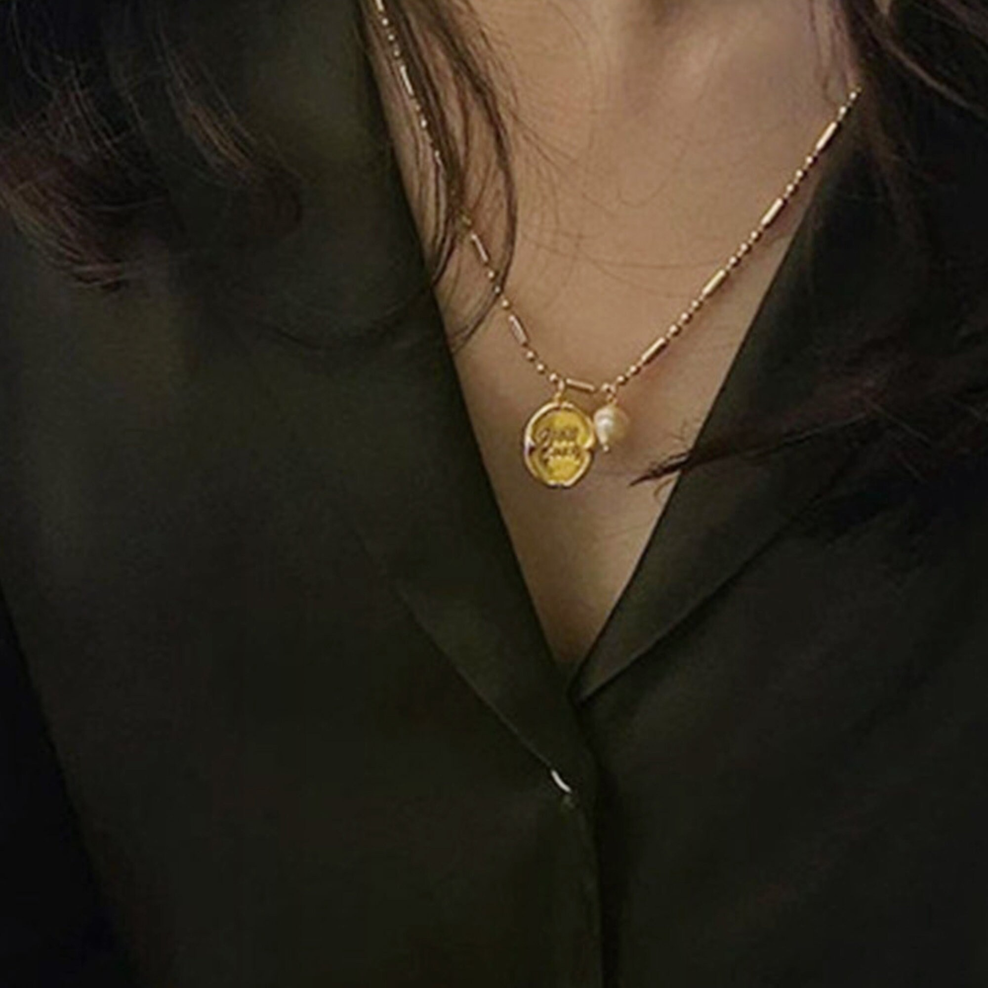 Good Luck Necklace 18K Gold Plated Best Wishes Jewelry Etsy