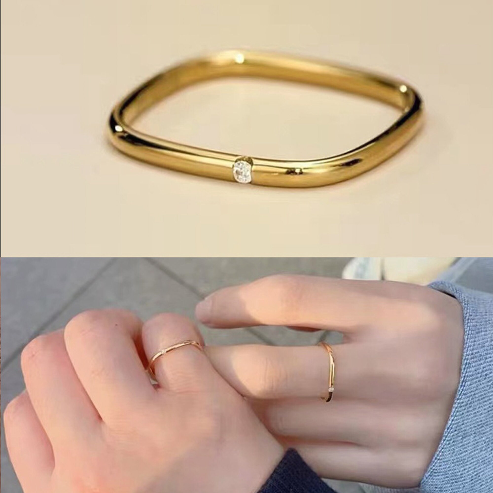 Was Bedeutet Ein Ring Am Daumen Einer Frau 2STK Einfacher Ring Daumen Ring Daumen Ring Gold Daumen | Etsy