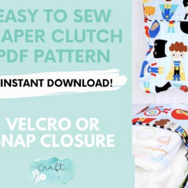 EASY To Sew! Diaper Clutch Pattern, Easy Sewing Pattern, Diaper Clutch, Diaper Clutch PDF, Diaper Clutch Instructions, PDF Instant Download