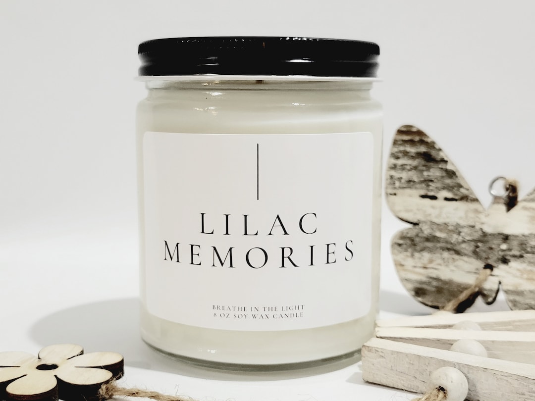 Lilac Scented Soy Candle, Soy Wax Candles, Spring Floral Candle, Soy