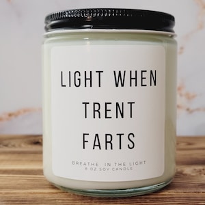 Personalized Fart Candle, Light When Name Farts, Custom Gift, Unique Funny Gift, Gift For Her or Him, Christmas Gift