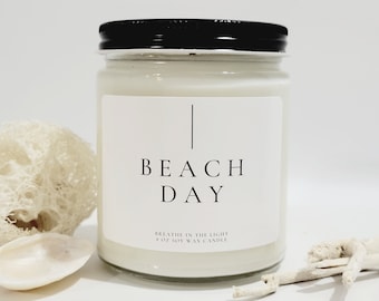 Beach Candle, Soy Wax Candle, Hand Poured Candle, Gifts for Her, Tropical Candle, Summer Scented Candle, Beach Scented Candle