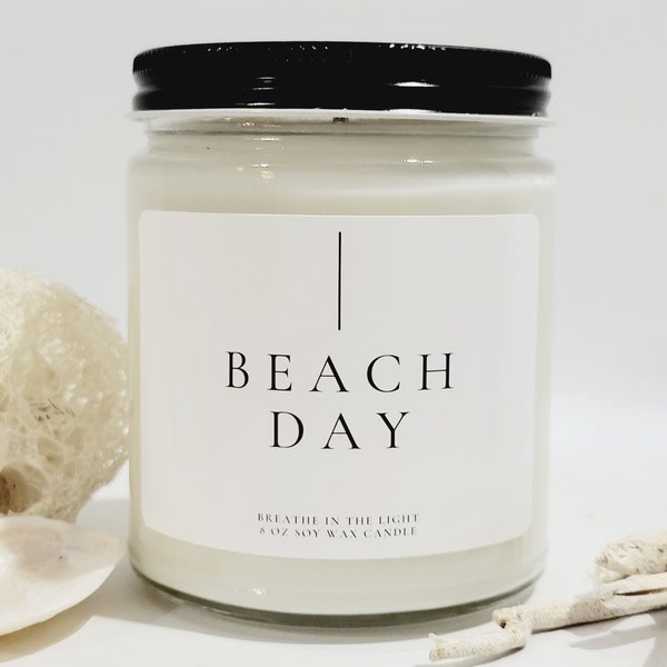 Beach Candle, Soy Wax Candle, Hand Poured Candle, Gifts for Her, Tropical Candle, Summer Scented Candle, Beach Scented Candle