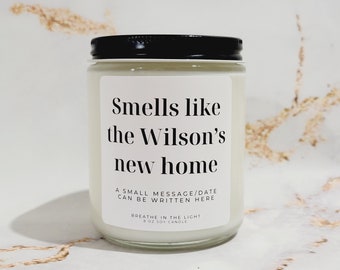 Custom New Home Candle Gift for New House Gift First Home Gift Housewarming Gift New Home Gift for Couple Realtor Gift for Client