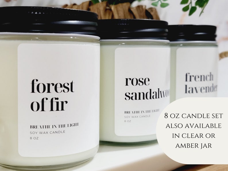 Forest of Fir Candle Handpoured Soy Candle Winter Candles Christmas Candles Fresh Woodsy Gift for the Traveler Nautral Candles image 6