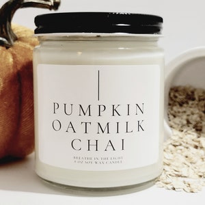 Pumpkin Chai Candle Cozy Fall Candles for Fall Gifts Personalized Hostess Gift Thanksgiving Decor Natural Soy Candles image 3