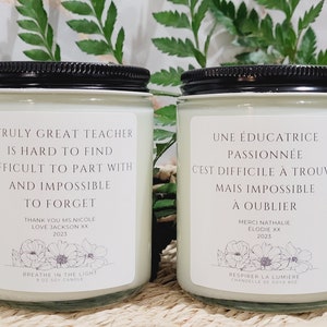 Nursery Teacher Gifts Candle, Soy Candle, Personalized Teacher Appreciation Gift, Kindergarten, Preschool