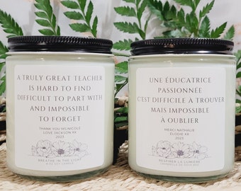 Nursery Teacher Gifts Candle, Soy Candle, Personalized Teacher Appreciation Gift, Kindergarten, Preschool