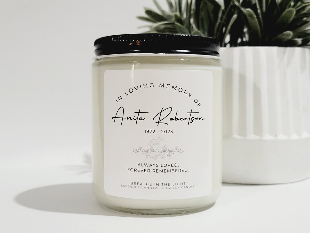 Memorial Candle, in Loving Memory Candle, Sympathy Gift, Personalized