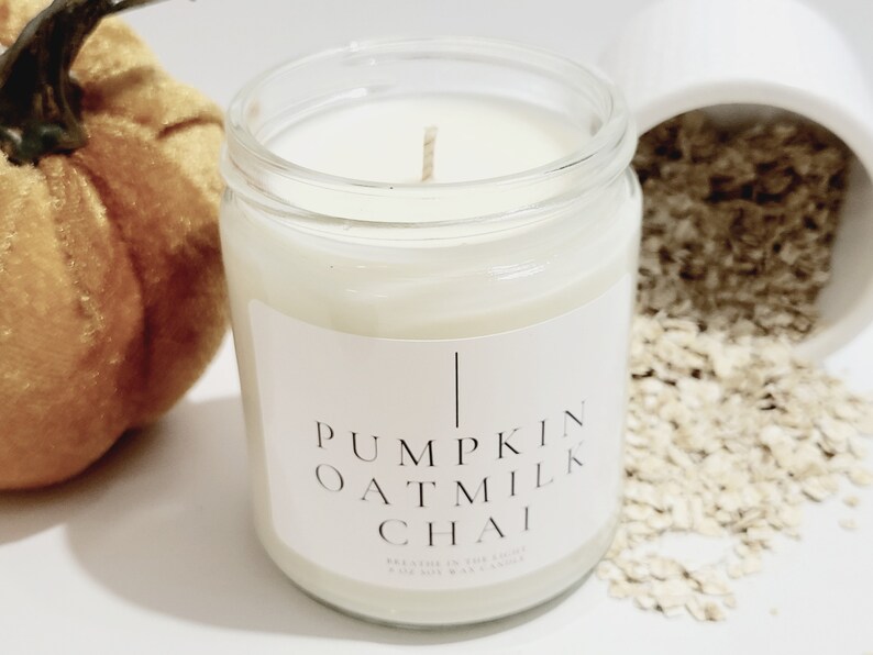 Pumpkin Chai Candle Cozy Fall Candles for Fall Gifts Personalized Hostess Gift Thanksgiving Decor Natural Soy Candles image 2