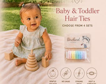 Mini hårsnoddar för babyn – 10-pack | Present till nyfödda och flickor | Babyshowerpresent