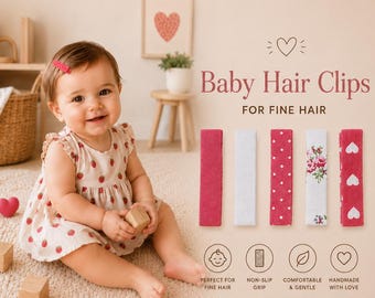 Hair Clips for Babies & Toddlers with Fine Hair | Baby Shower or Birthday Gift