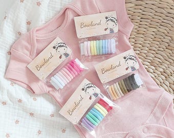 Mini Baby Hair Ties – Set of 10  | Newborn & Baby Girl Gift | Baby Shower Gift