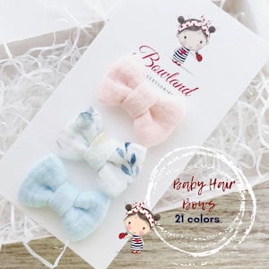 36 pinzas para el pelo de bebé y niña, lindos mini lazos para el cabello,  accesorios para el cabello, juego de regalo, soporte para cola de caballo