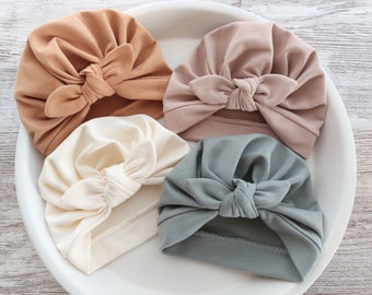 NUEVOS COLORES: Gorros de invierno para bebé, Turbante para bebé, Gorro de camello, Gorro beige, Gorro color crema, Gorro de menta polvorienta, Regalo para recién nacido, Regalo para niña, Regalo para baby shower