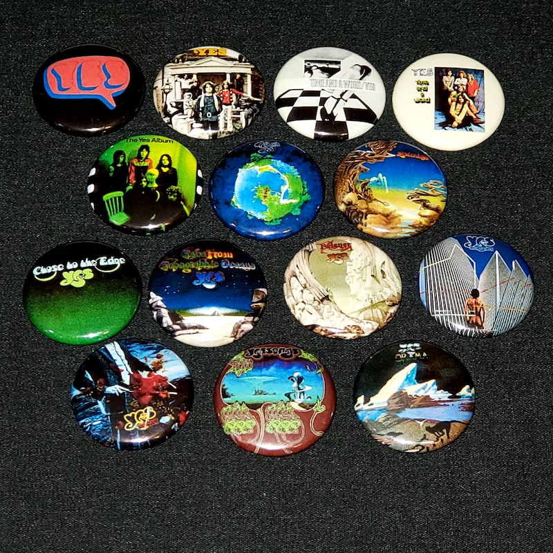 Yes Band Buttons Etsy