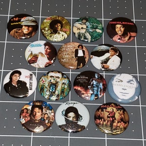 14 Michael Jackson Buttons 1 inch Mini Button Pin Pins Vinyl LP Covers - LOT A