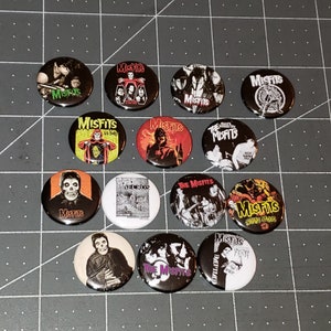 14 Misfits Buttons 1 Inch Pin Mini Vinyl LP Posters Danzig Samhain Lot B