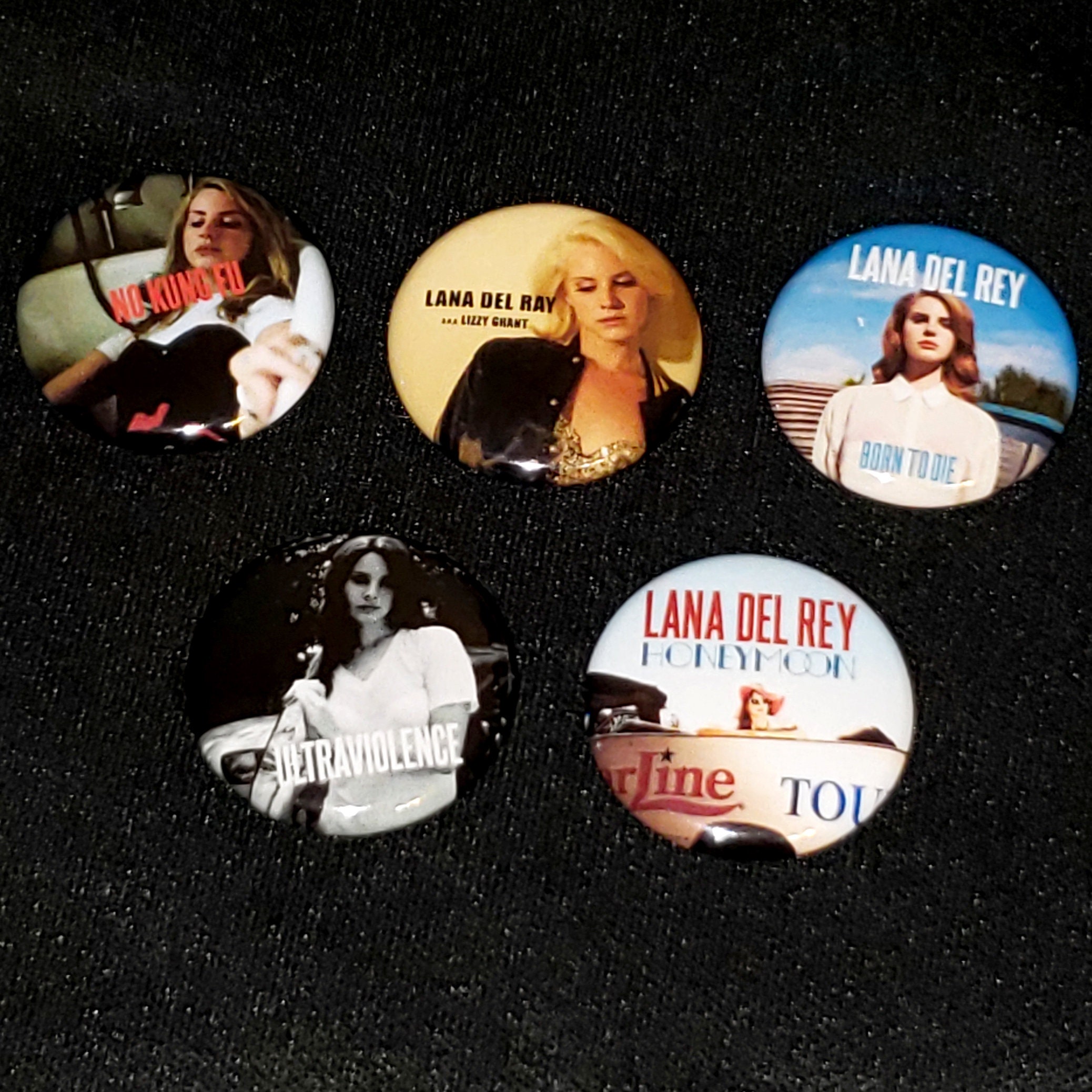 5 Lana Del Rey Button Buttons Mini 1 Inch Vinyl LP Album Covers