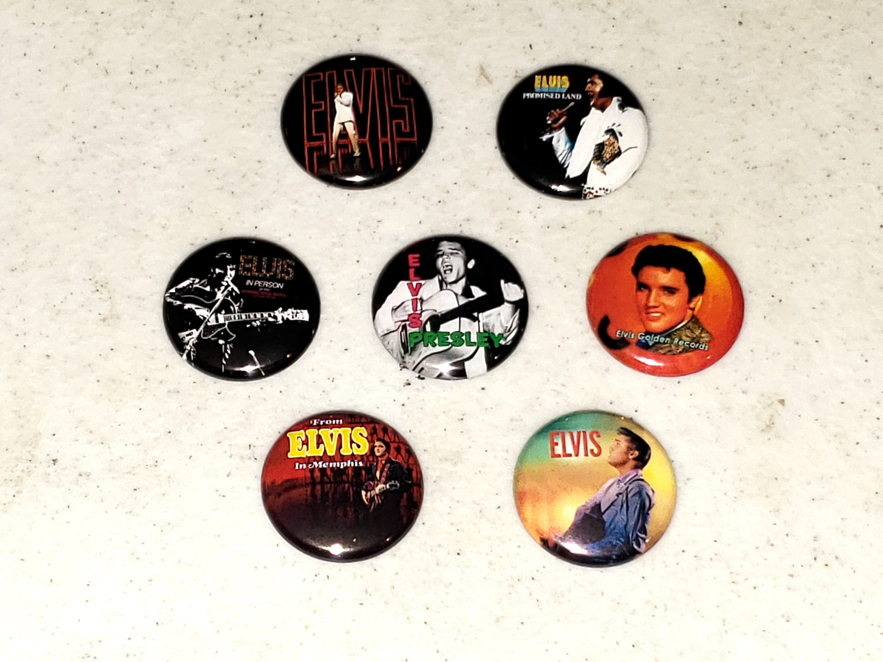 7 Elvis Presley Buttons 1 Inch Button Pin Pins Badge Badges | Etsy