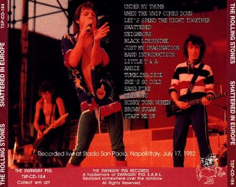 Rolling Stones Live 2 CD Shattered in Europe 1982 Live in Napoli